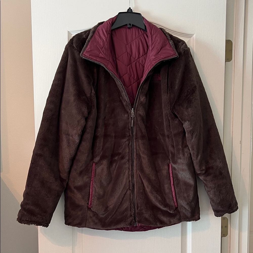 The North Face Women's Maroon Reversible Jacket Size XXL EUC - Picture 7 of 12